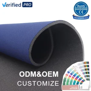 Black Blue Bird’s Eye Mesh Laminated Foam with Breathable Mesh Fabric for Sports Safety Gear and Braces