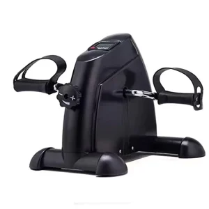Black Flywheel Lower Body Exercise Bike Step Machine Portable Electric Metal