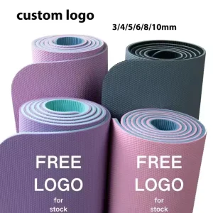 Black Folding Round TPE Yoga Mat