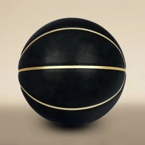 Black Gold PU Basketball Size 5 6 7 Indoor Outdoor Use Factory Supply