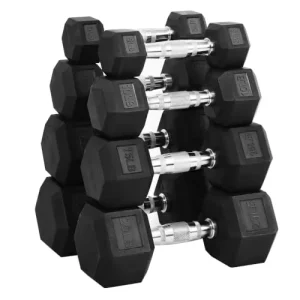 Black Hex Dumbbell Free Weights, Custom Weight Sets