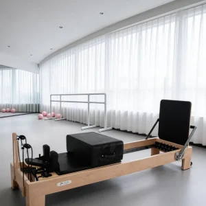 Black Maple Wood Pilates Reformer for Home Studio