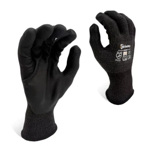 Black Nitrile Foam-Coated Safety Work Gloves 15 Gauge Nylon Anti-Slip CE 4131 for Electronics