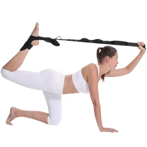 Black Nylon Fitness Exercise Bands for Yoga Ankle & Foot Training Breathable & High Elasticity