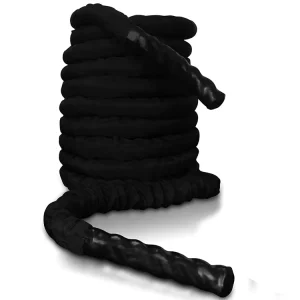 Black Nylon Power Fitness Battle Rope