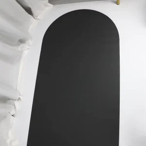 Black PU Yoga Mat Set Non-Slip with Pilates Ring