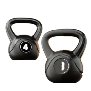 Black PVC-Coated Cement-Filled Adjustable Kettlebell for Home Gym Strength Training