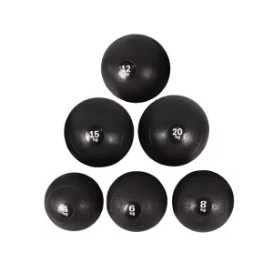 Black PVC Sand-Filled No-Bounce Slam Ball for Strength Training