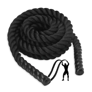 Black Poly Dacron Battle Rope for Gym Training