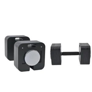 Black Powdered Quick Adjustable Steel Dumbbell