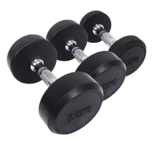 Black Round Dumbbells for Gym Fitness Manufacturer of Exercise Equipment
