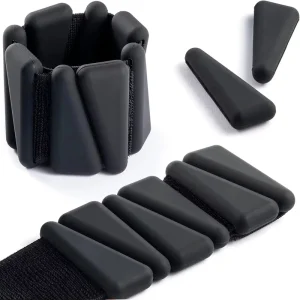 Black Silicone Pilates Dumbbell Bar with Adjustable Hand Weights