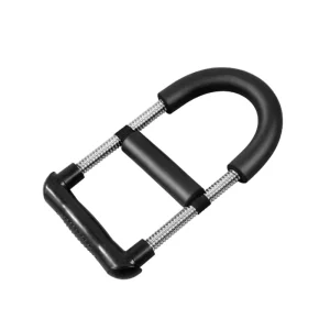 Black Steel Spring-Adjusted Finger and Arm Grip Strengthener for Home