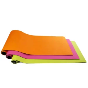 Black Textured TPE Yoga Mat Non-Slip Sweat-Resistant