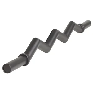 Black Weightlifting Powerlifting Spinlock EZ Curl Bar