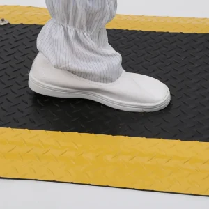 Black and Yellow Anti Static ESD Anti Fatigue Rubber Floor Mat for Industrial Workshop