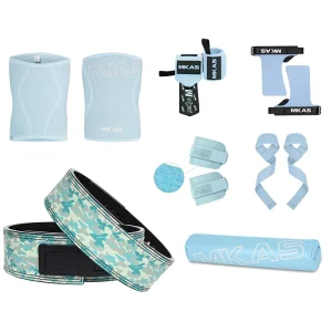 Blue Fitness Accessory Weightlifting Straps Knee Brace Support Barbell Pad Ankle Straps Cross Training Grips