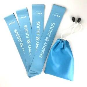 Blue Latex Mini Loop Resistance Band Set, 4-Pack