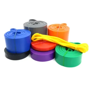 Blue Long Heavy Duty Eco-Friendly TPE Exercise Bands Set for Pull-Up Assist and Stretch Training