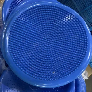 Blue PVC Inflatable Balance Stability Fitness Wobble Cushion Disc Yoga Core Trainer with Pump