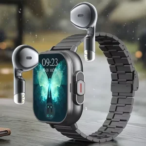 Bluetooth GPS Sports Smart Watch with Heart Rate Monitor and TWS Earbuds 2-in-1
