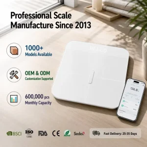 Bluetooth Smart Body Fat Scale, 180 kg, Digital Bathroom Scale with Heart Rate and Muscle Mass Monitoring, App, USB Battery