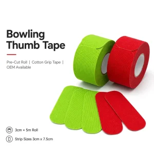 Bowling Thumb Tape Pre-Cut Roll Cotton Grip Tape for Finger Skin Protection OEM Kinesiology Tape