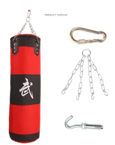 Boxing Bag Set, Hanging Muay Thai Kickboxing Sandbag, Empty Heavy Boxing Bag
