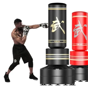 Boxing Equipment Sanda Heavy Punching Bag PU Material Sand-Filled Standing Training Target