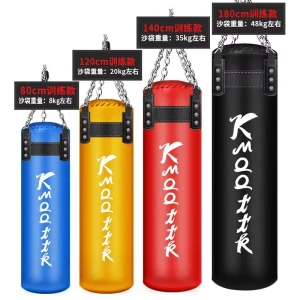 Boxing Sandbag Solid Hollow Leather Kung Fu Sanda Hanging Punching Bag for Training