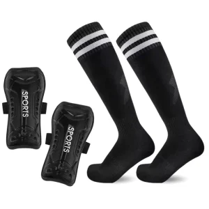 Breathable Adjustable Lightweight Soccer Shin Guards with Long Socks