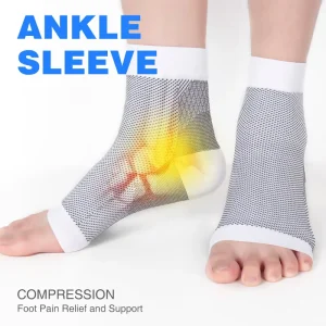Breathable Compression Ankle Sleeve for Foot Pain Relief Stability & All-Day Comfort