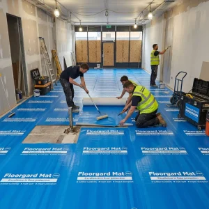 Breathable Contractor Paper Floor Protector Roll for Hardwood, Concrete, and Tile Construction and Renovation
