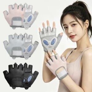 Breathable Gym Gloves with Gel-Padded Palm and Anti-Slip Grip for Men and Women Weightlifting