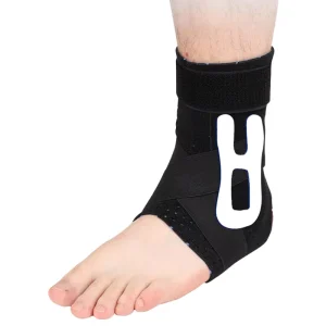 Breathable Hidden Side-Stabilizer Compression Ankle Brace for Sprain Recovery, Basketball and Running