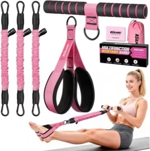 Breathable Home-Use Resistance Band Fitness Set with Tensioner, Non-Slip Elastic Band for Sit-Up Assistance