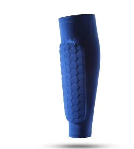 Breathable Honeycomb Compression Calf Sleeves with Anti-Collision Protection for Football