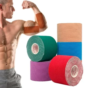 Breathable Hypoallergenic Waterproof Sports Tape Made Pure Cotton Fabric Adhesive Layer Latex Free for Unisex Long Term
