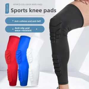 Breathable Knitted Knee Pads with Pressure Support and Patella Leg Guards for Basketball and Fitness