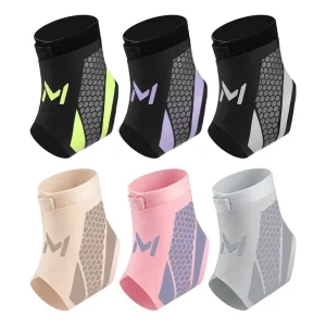 Breathable Lightweight Compression Ankle Brace, Adjustable Shock-Absorbing Elastic Sports Support