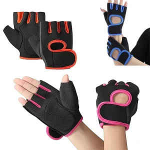 Breathable Neoprene Half-Finger Fingerless Polyester Weight Lifting Gloves for Men and Women