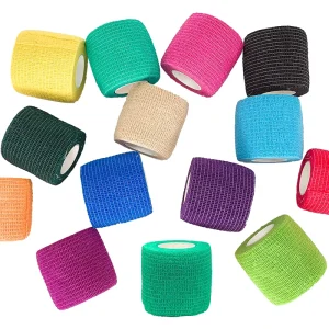 Breathable Nonwoven Self-Adhesive Cohesive Waterproof Elastic Sports Bandage for Outdoor Fitness