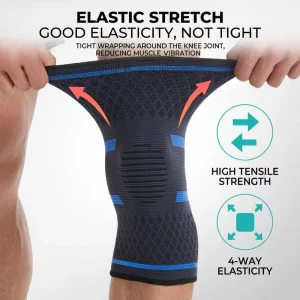 Breathable Nylon Knee Compression Sleeve for Basketball and Running, XXXL, Unisex