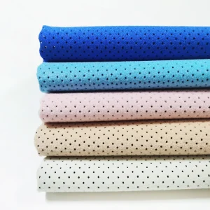 Breathable Perforated Neoprene Rubber Sheet Laminated with OK Loop Fabric for Knee Braces and Ankle Supports