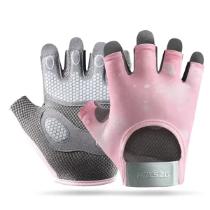 Breathable Shockproof Half-Finger Fitness Gloves for Weightlifting and Cycling