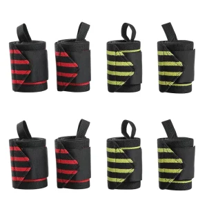 Breathable Wrist Wraps Hook-and-Loop Closure Nylon Thumb Loop for Weightlifting and Powerlifting Unisex