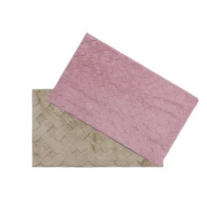 Brown Bathroom Floor Mat, Absorbent, Non-Slip