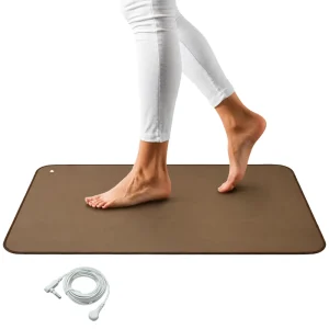 Brown Litchi Grain PU Leather Conductive Anti-Static Earthing Mat for Home Study and Office Use OEM ODM Factory