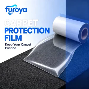 Building Contractor Carpet Film Premium HDPE Soft High Gloss Plain Surface Logo Protective Cover Manufacturer