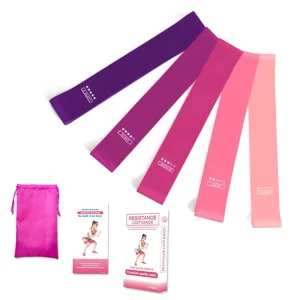 Bulk Resistance Band Set with Custom Logo, 100% Natural Latex Exercise Bands for Yoga and Physical Therapy